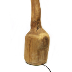 Lampa Rzeźba w kształcie Butli Drewno Teak Podłogowa 115cm